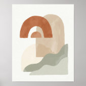 Abstract Boho Sun & Arch Minimalist Geometric Poster (Vorne)