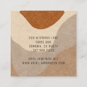 Abstract Boho Terracotta Sand Candle Maker Quadratische Visitenkarte (Rückseite)