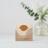 Abstract Boho Terracotta Sand Candle Maker Quadratische Visitenkarte (Stehend Vorderseite)