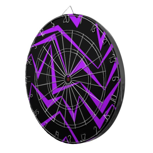 Abstract, bold, vibrant geometric zigzag pattern dartscheibe (Vorderseite rechts)