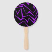 Abstract, bold, vibrant geometric zigzag pattern fächer (Vorderseite)
