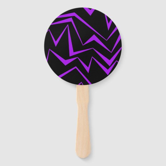 Abstract, bold, vibrant geometric zigzag pattern fächer (Vorderseite)