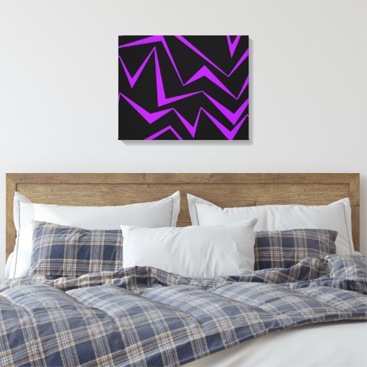 Abstract, bold, vibrant geometric zigzag pattern leinwanddruck (Insitu (Schlafzimmer))