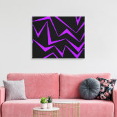 Abstract, bold, vibrant geometric zigzag pattern leinwanddruck (Insitu (Wohnzimmer))