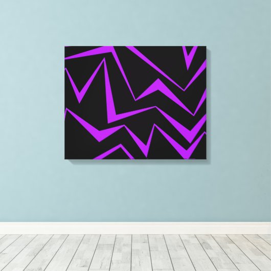 Abstract, bold, vibrant geometric zigzag pattern leinwanddruck (Insitu (Holzboden))