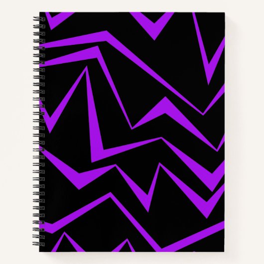 Abstract, bold, vibrant geometric zigzag pattern notizblock (Vorderseite)