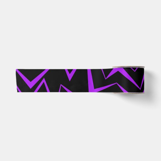 Abstract, bold, vibrant geometric zigzag pattern satinband (Vorderseite)
