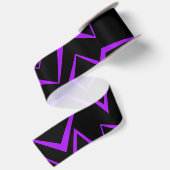 Abstract, bold, vibrant geometric zigzag pattern satinband (Rückseite)