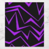 Abstract, bold, vibrant geometric zigzag pattern weinetikett (Einzelnes Label)