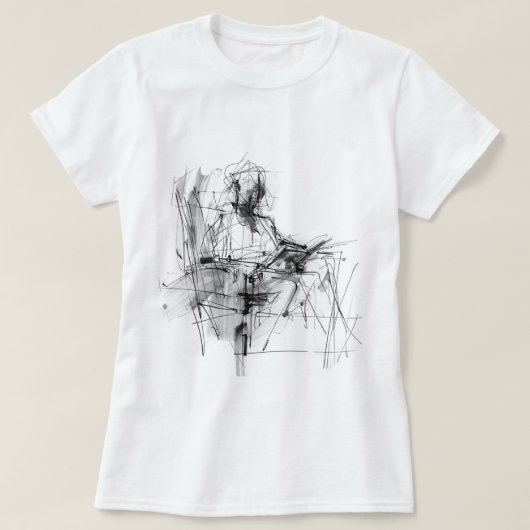 Abstract Book Reader T-Shirt (Design vorne)