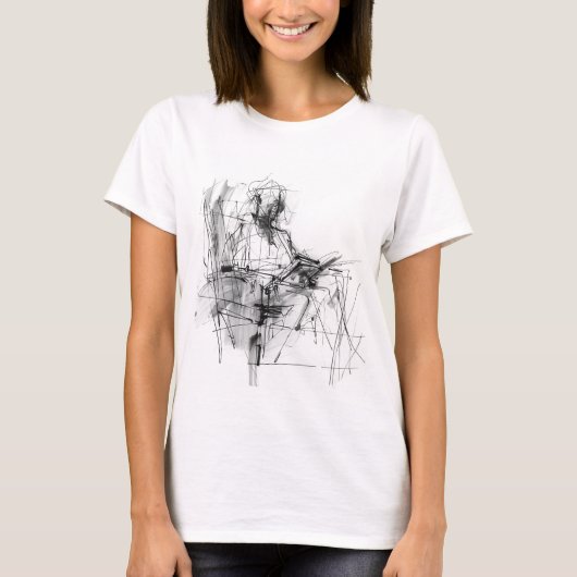 Abstract Book Reader T-Shirt (Vorderseite)