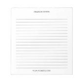 Abstract Border Personalized Name Notepad Notizblock (Vorderseite)