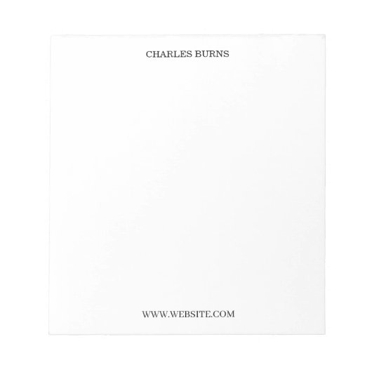 Abstract Border Personalized Name Notepad Notizblock (Vorderseite)