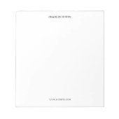 Abstract Border Personalized Name Notepad Notizblock (Vorderseite)