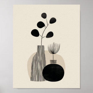 Abstract Botanical Illustration Poster