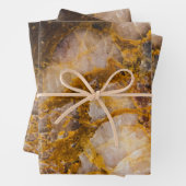 Abstract bronze white mineral rock texture geschenkpapier set (Beispiel)