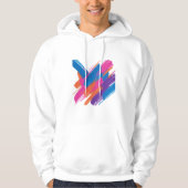 Abstract Brush Stroke Hoodie – Vibrant Artistic Sw (Vorderseite)