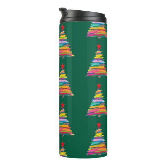 Abstract Brush Tree Thermosbecher (Nach rechts gedreht)