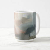 Abstract Brushstroke Ceramic Mug – Artistic Earth Kaffeetasse (VorderseiteRechts)