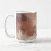 Abstract Brushstroke Ceramic Mug – Artistic Earth Kaffeetasse (Links)