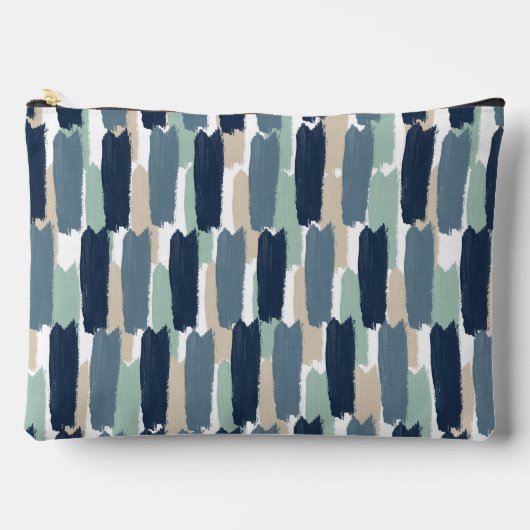 Abstract Brushstroke Stripe Coastal Spa Zubehörtasche (Vorderseite)