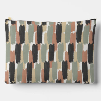Abstract Brushstroke Stripe Warm Minimalist Zubehörtasche