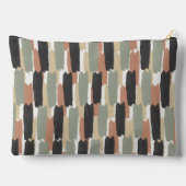 Abstract Brushstroke Stripe Warm Minimalist Zubehörtasche (Rückseite)