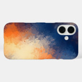 Abstract Brushstrokes: Vibrant Blue & Orange. Case-Mate iPhone Hülle (Rückseite (Horizontal))