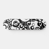 Abstract Bubbles 02 - B/W - Retro Skateboard (Horizontal)