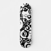 Abstract Bubbles 02 - B/W - Retro Skateboard (Vorne)