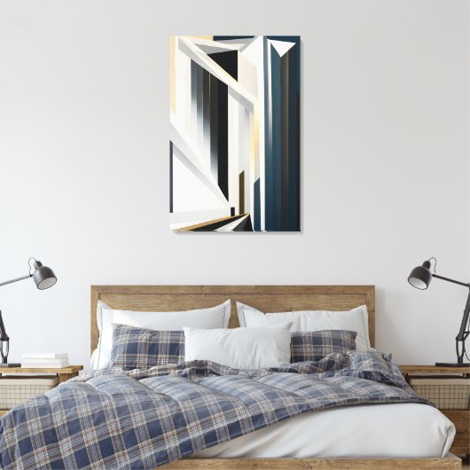 Abstract Building Leinwanddruck (Insitu (Schlafzimmer))