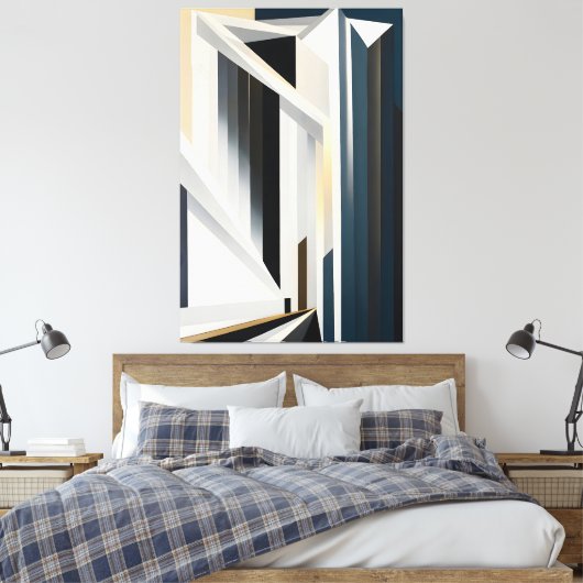 Abstract Building Leinwanddruck (Insitu (Schlafzimmer))