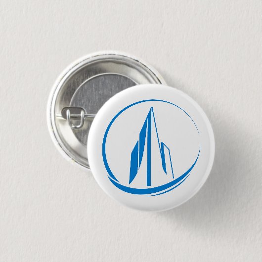 Abstract Building Peak Cityscape Circle Button (Vorne & Hinten)