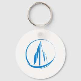 Abstract Building Peak Cityscape Circle Schlüsselanhänger