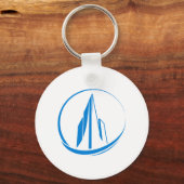 Abstract Building Peak Cityscape Circle Schlüsselanhänger (Vorderseite)