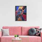 Abstract Bull Painting by Alfred Fox Leinwanddruck (Insitu (Wohnzimmer))