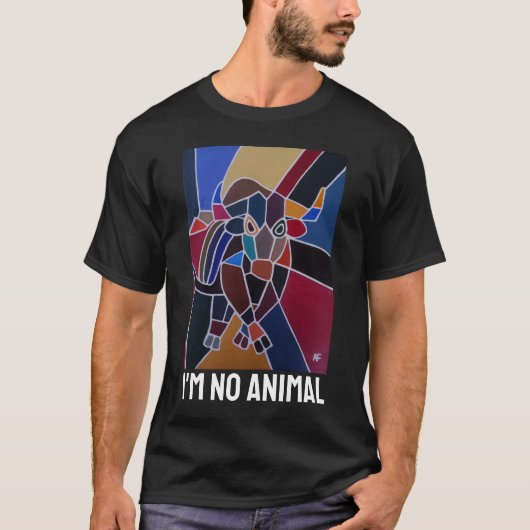 Abstract Bull Painting by Alfred Fox T-Shirt (Vorderseite)