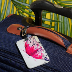 Abstract Butterfly Acrylic Luggage Tag Gepäckanhänger