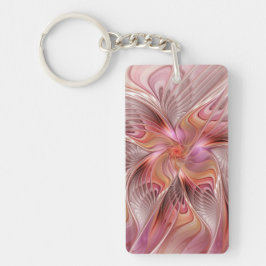 Abstract Butterfly Colorful Fantasy Fractal Art Schlüsselanhänger