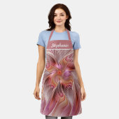 Abstract Butterfly Colorful Fantasy Fractal Name Schürze (Getragen)