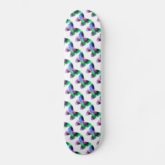 Abstract Butterfly Colorful Skateboard (Vorderseite)