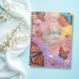 Abstract Butterfly Personalized Garden Journal Notizblock