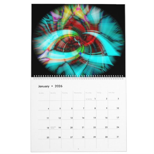 Abstract Calendar Kalender (Jan 2026)
