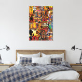 Abstract Canvas Wall Art – Modern Gallery Home Déc Leinwanddruck (Insitu (Schlafzimmer))