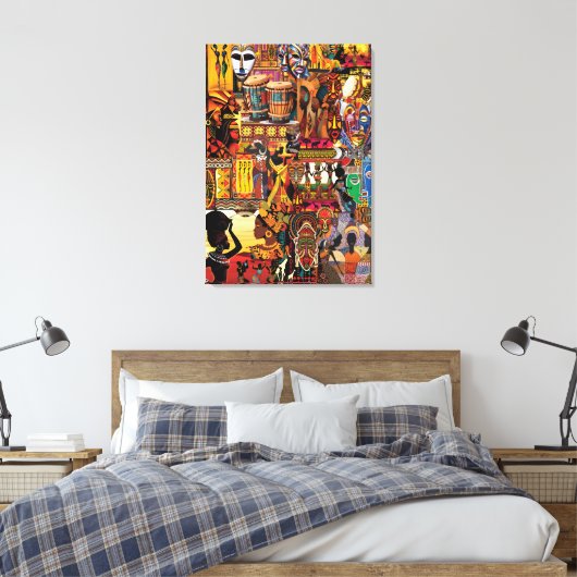 Abstract Canvas Wall Art – Modern Gallery Home Déc Leinwanddruck (Insitu (Schlafzimmer))