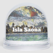 Abstract Caribbean Beach Brick Art Isla Saona Schneekugeln (Vorderseite)