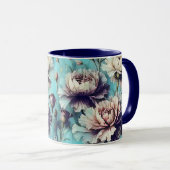 Abstract carnations pattern design 1 tasse (VorderseiteRechts)