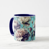 Abstract carnations pattern design 1 tasse (Vorderseite Links)
