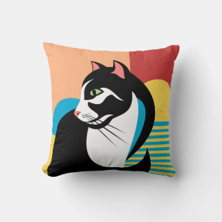 Abstract Cat Design Kissen