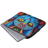 Abstract Cat With Yellow Eyes Laptopschutzhülle (Vorne Knopf)